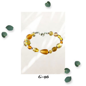Autumn Leaves Glass Bead Bracelet